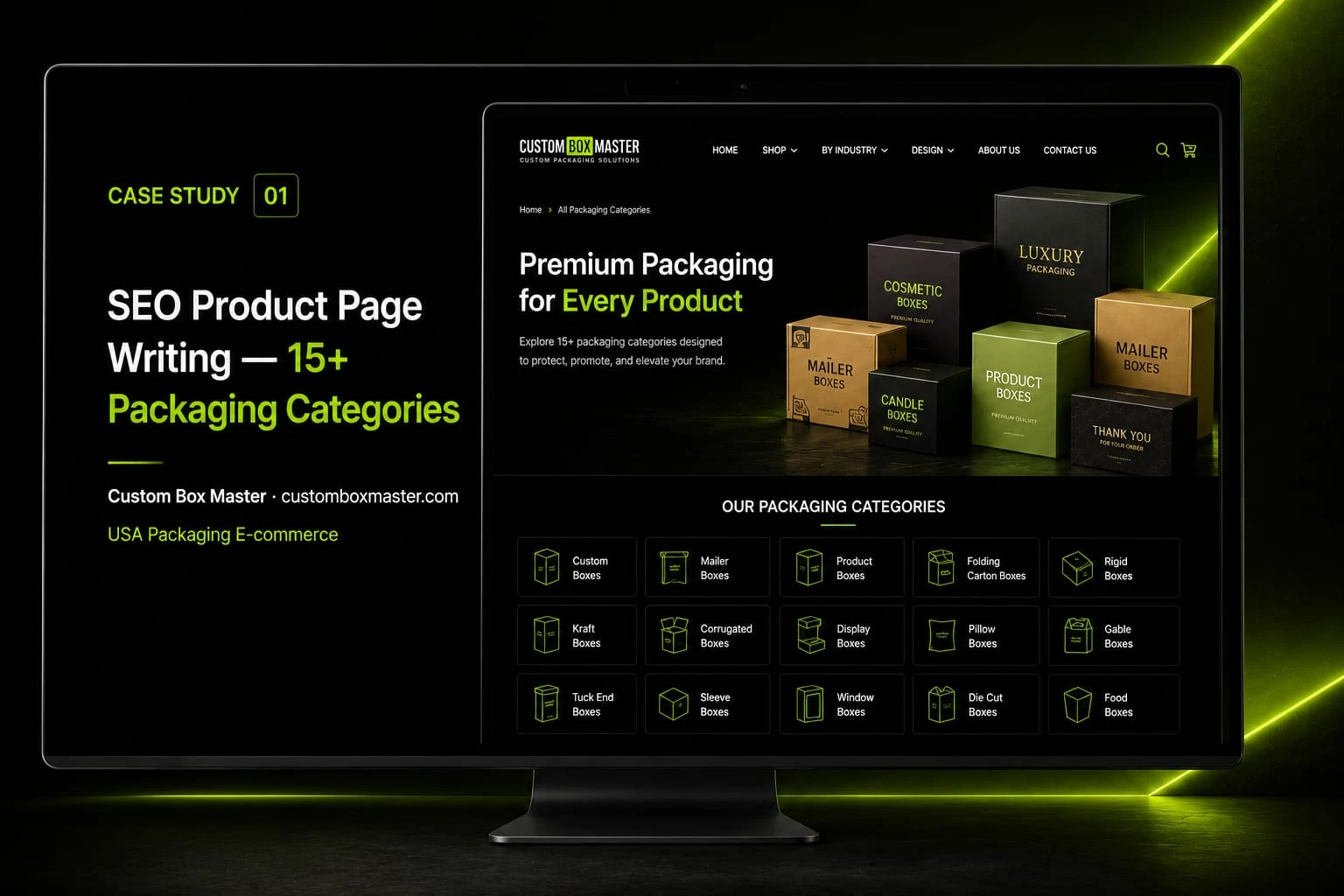 Custom Box Master SEO Product Page Writing