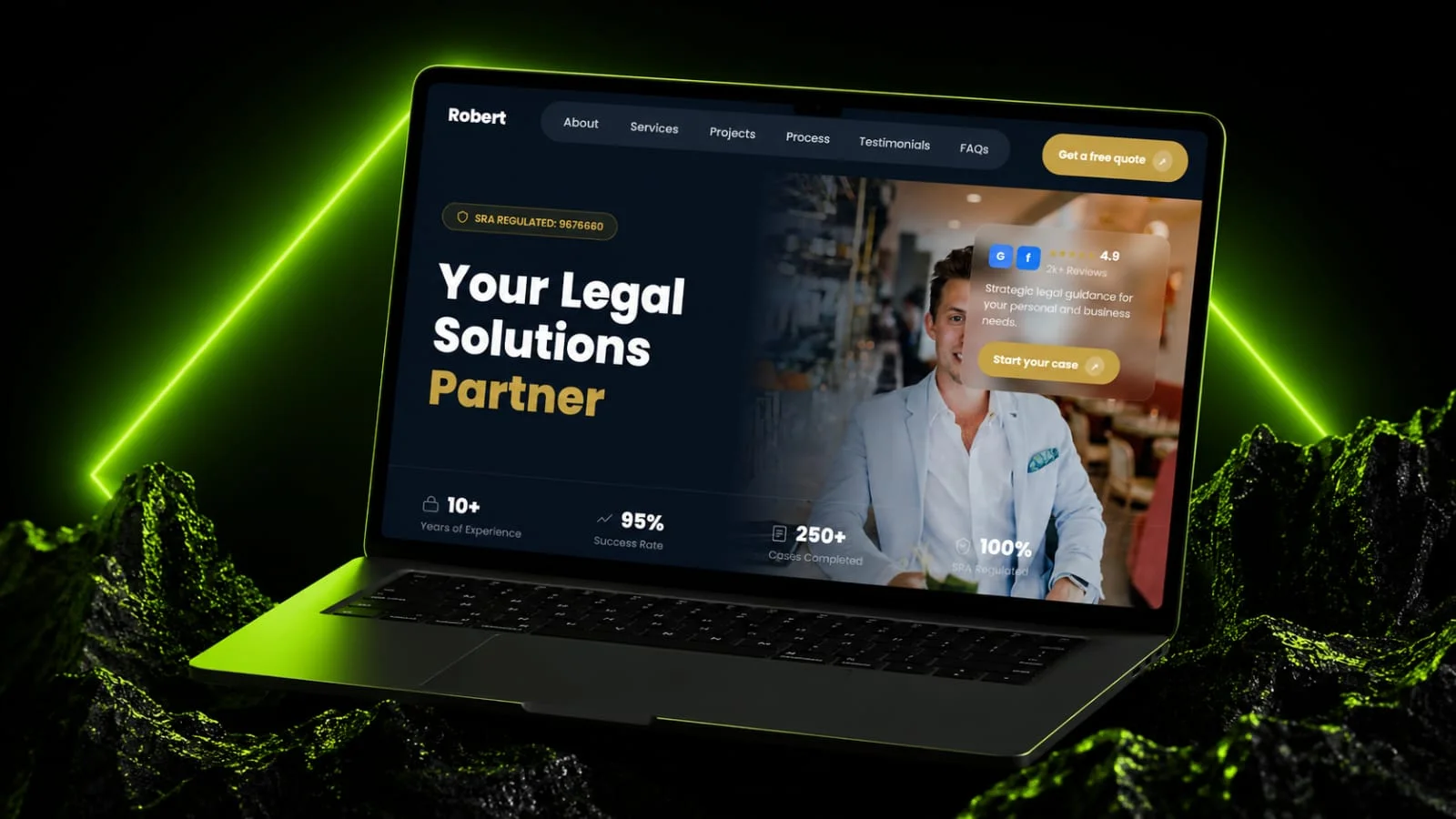 Robert Solicitor Personal Brand Landing Page Full Screenshot
