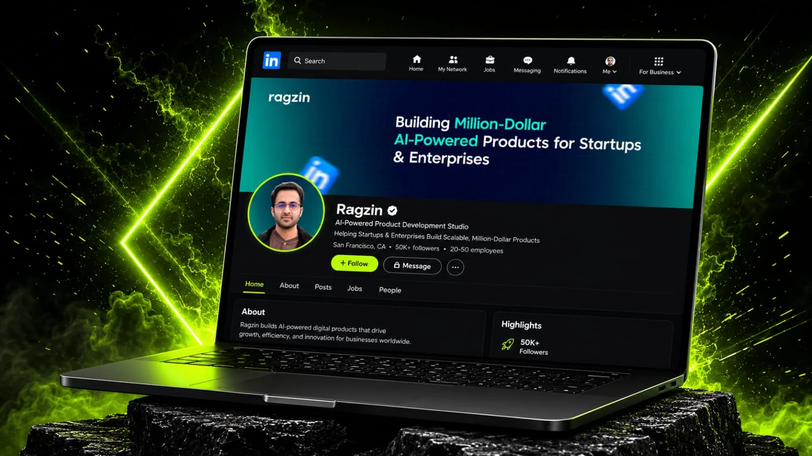 Ragzon LinkedIn and Meta Ad Creatives