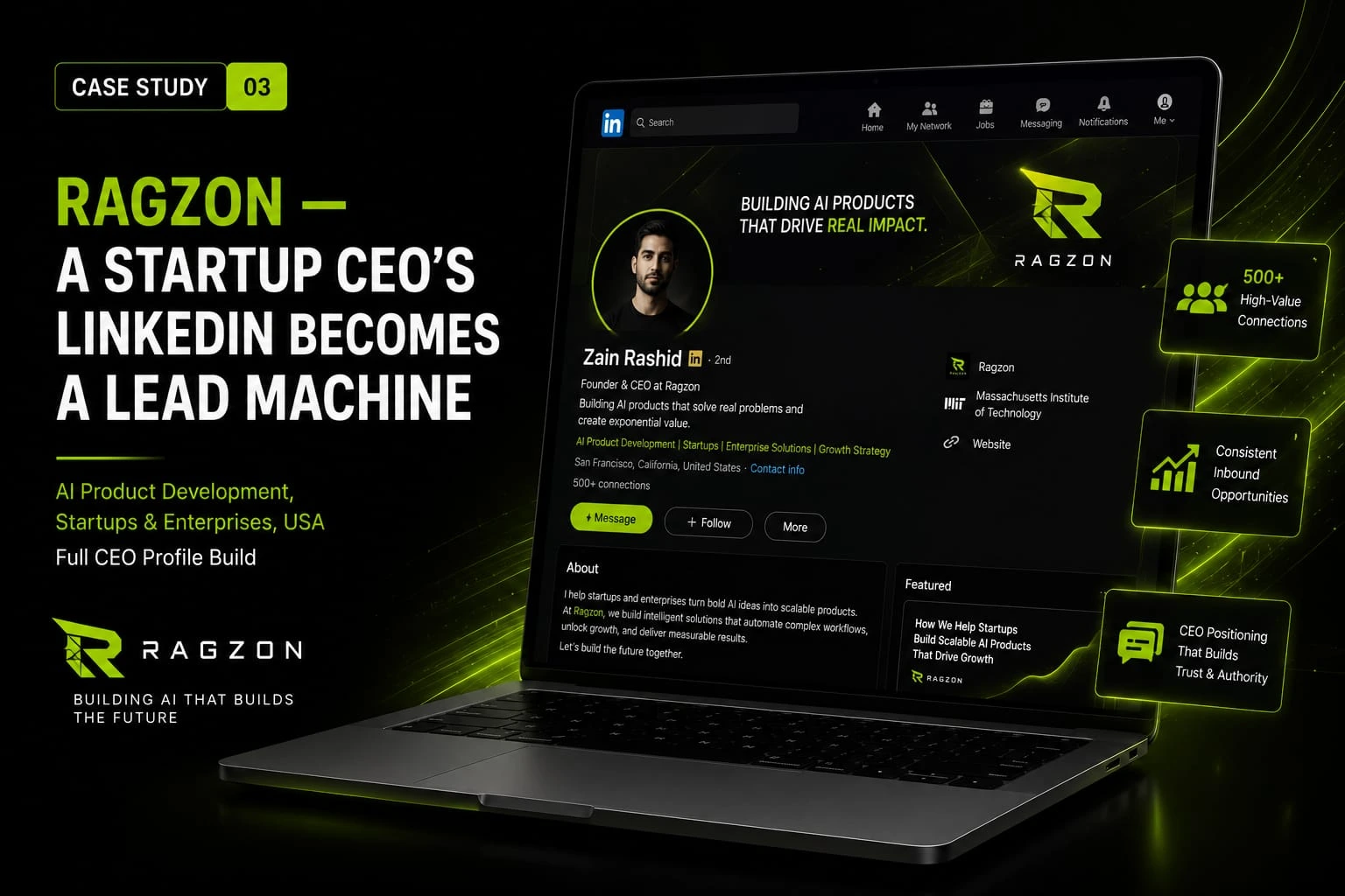 Ragzon CEO LinkedIn Profile AI Startup
