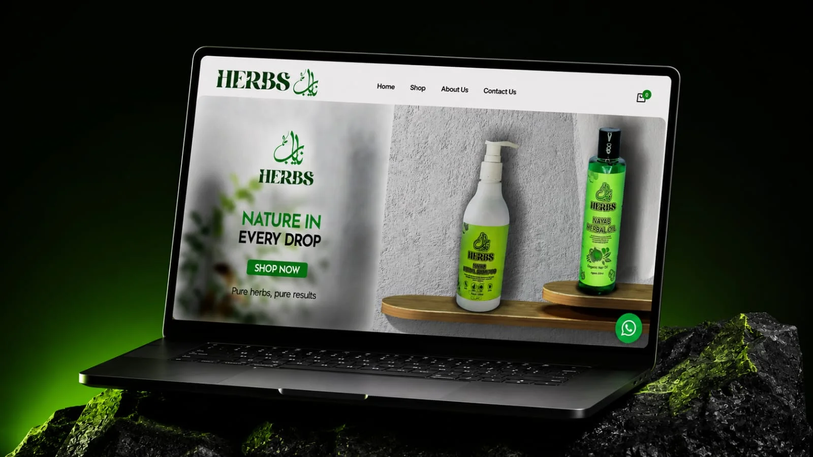Nayab Herbs WooCommerce Store Screenshot