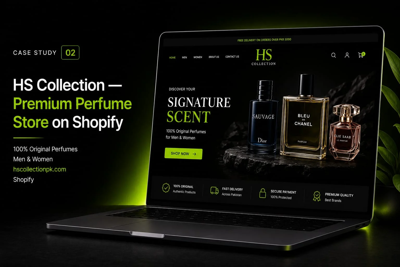 HS Collection Shopify Perfume Store Pakistan